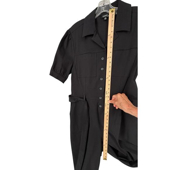 Mod X Utility Jogger Jumpsuit Stretch Medium Black Streetwear Modern - Picture 5 of 16